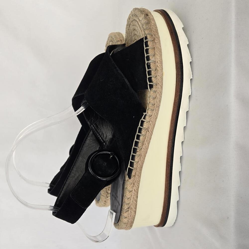 Mark Fisher Black Platform Espadrille Sandals 8